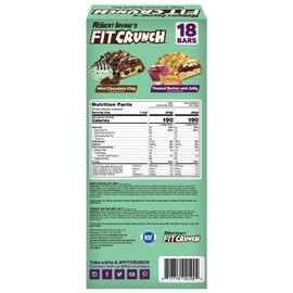 Fit Crunch FITCRUNCH Protein Bars, Snack Size Variety Pack, Gluten Free (18 Bars, Mint Chocolate Chip & Peanut Butter Jelly)