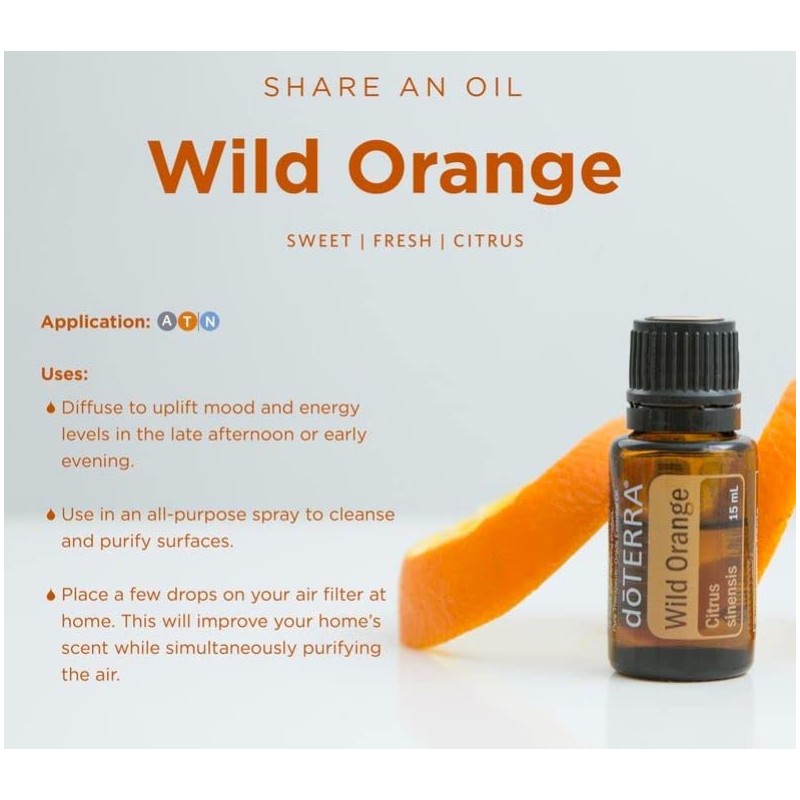 doTERRA Wild Orange Essential Oil - 15 mL, Pack of
