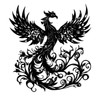 Rajukit Phoenix Wall Art, Wall Decor Metal Phoenix Rising Statue,