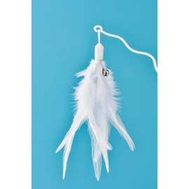 KONPCOIU Automatic Cat Feather Toy—Smart Robotic Interactive Indoor Electronic Pet Toy—Auto/Manual Motorized Toy—360° Rotating Ball Colorful Light Cat Toys for Cat/Mouse/Kitten Hunting Exercise（Tails）