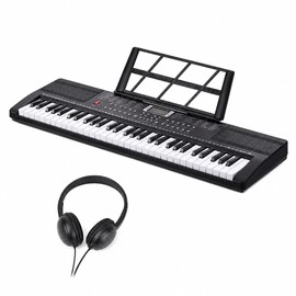 61-Key Portable Electronic Keyboard for Beginners – 200 Tones, 200 Rhythms, Headphones and Music Stand, BD-663