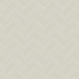RoomMates RMK12009RL White and Beige Herringbone Weave Peel and Stick Wallpaper