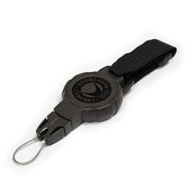 T-REIGN Hunting XD Retractable Gear Tether, Carabiner, 36" Kevlar Cord, 14 oz. Retraction, Cord Lock, Green Polycarbonate Case, Universal Attachment