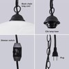 WEIYOUDJ Plug in Pendant Light Alabaster Glass Shade Hanging Lamp