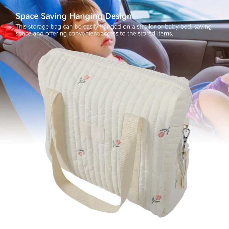 Baby Stroller Storage Bag Large Capacity Multifunctional Cotton Stroller Hanging