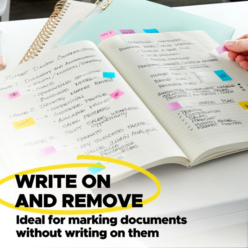 Post-it 1/2" Wide Flags in On-the-Go Dispenser – 190 Assorted