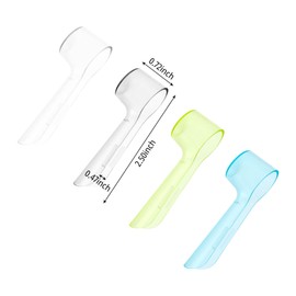 4 Pack Toothbrush Head Covers, Toothbrush Cover Caps Compatible with Oral B Electric Toothbrush Round Heads (Transparent)