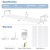 Harwaya White Floating Book Shelves for Wall, 36 Inch Wall
