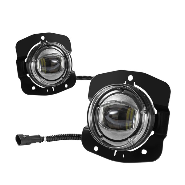 EVERESTHD 2PCS Full LED Fog Lights Bumper Driving Fog Lamps
