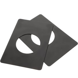 Placa de Pomo y Cerradura de Puerta de Acero Inoxidable, Kit de Reparación para Orificio de Cerrojo, Refuerzo sin Taladro, Color Negro, 2 Piezas, para Puertas Interiores, Uso Doméstico