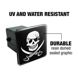 GRAPHICS & MORE Pirate Skull Crossed Swords Jolly Roger Tow Trailer Hitch Cover Plug Insert 2"