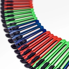 Online Best Service Utility Knife Box Cutter Retractable Blade Snap w/ Safety lock 5" (48 Pack)