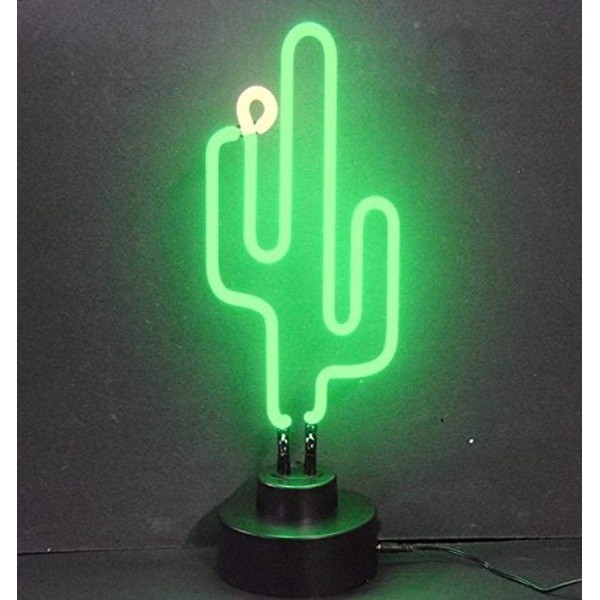 Cactus Neon Sculpture - by Neonetics (Multicolor) (22"H x 6"W x 6"D)