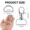 100PCS Premium Swivel Snap Hooks and D Rings, Swivel Snap