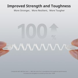 ANYCUBIC ABS-Like 3D Printer Resin Pro 2, Stronger and Tougher, High Precision and Long-Lasting, Low Odor, Wide Compatibility for All LCD Resin 3D Printers (White, 1kg)