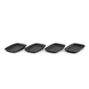 Hanseküche Mezzeteller Stoneware Set of 4 Appetizer Plates Rectangular Black