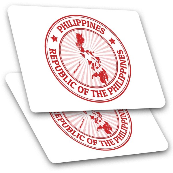 Rectangle Stickers (Set of 2) 10cm - Republic of The