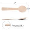 100Pcs 4 in Mini Wooden Spoons, Biodegradable Compostable Birchwood