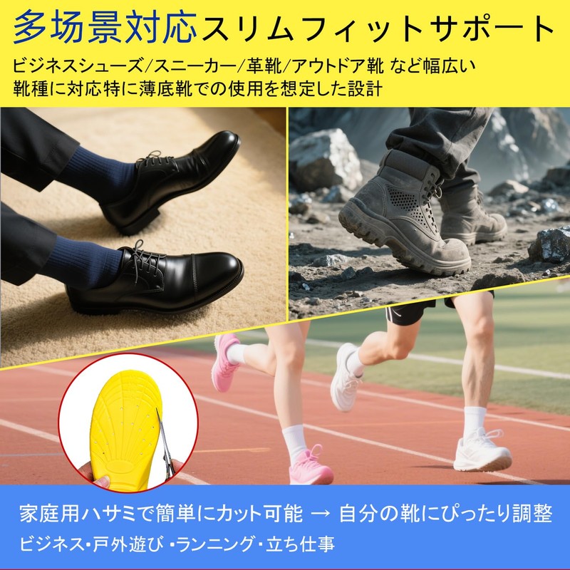 Meidlan Insoles Shock Absorption, Arch Support, Ultra Lightweight for Sports,