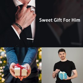 CheersLife To My Son Bracelet,Infinite Braided Leather Bracelet for Son Bracelet Gifts for Son From Mum Dad Christmas Birthday Gift for Boys Son Back to School Graduation Gifts