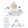 Adetu 3 Inch 5CCT Gimbal Led Recessed Lighting with Junction