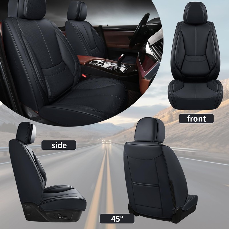 truckerset Car Seat Covers, Leather Seat Covers for Cars Full