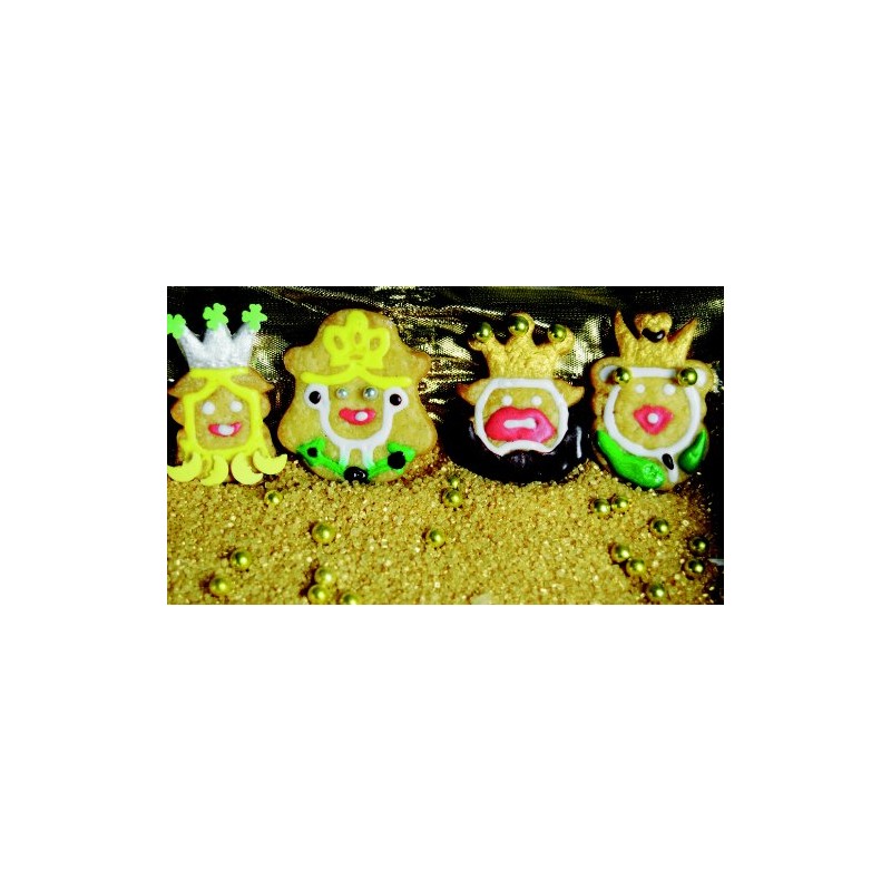 silikomart Cookie Cutters with Spring Ejection Feature, Mini, Royal Family,