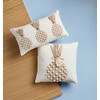 Mud Pie Lumbar Pineapple Pillow; 11" X 22"