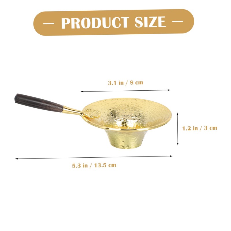 Ipetboom Copper Tea Strainer with Delicate Handle Creative Flower Shape