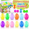 RALLYPANDA 1000cs Empty Plastic Easter Eggs,Bulk Fillable Easter Eggs for