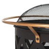 Safavieh PIT2003A Outdoor Collection Bryce Copper and Black Round Fire