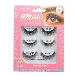 Amorus 3D Hand made Faux Mink Lashes #30, #35, #36 (3Pairs)