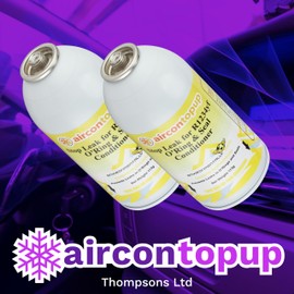 AirconTopup DIY Regas Car Aircon R1234yf Compatible Leak Sealer x2 equivalent to 456g of R1234yf