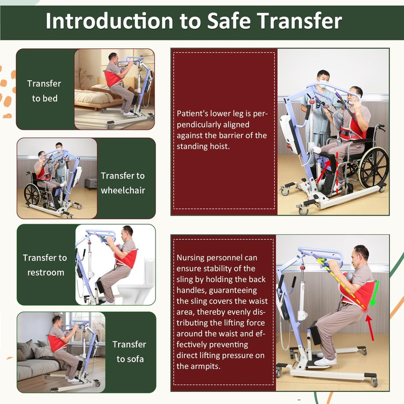 Sit to Stand Lift Patient Aid Padded Sling and Stand