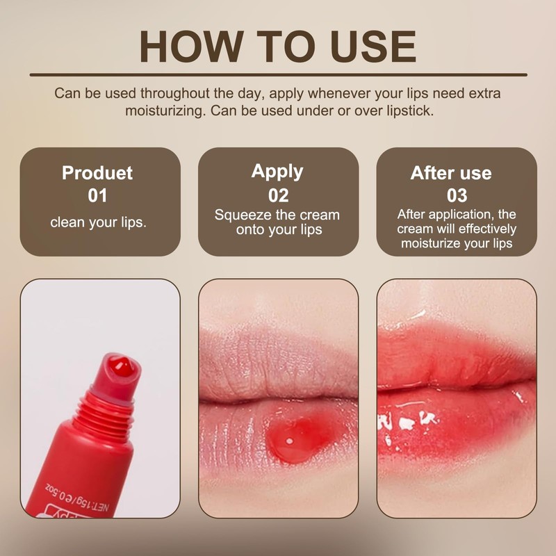 MADGININE 6PCS Lip Butter Balm Lip Balm Vanilla,Mini Lip Balm
