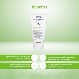 Teen derm Gel Isispharma , gel de limpieza con esferas exfoliantes.