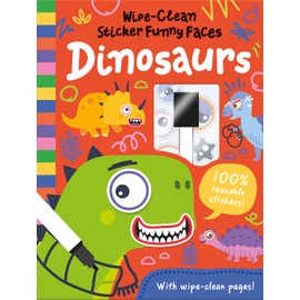 Wipe-Clean Sticker Funny Faces Dinosaurs
