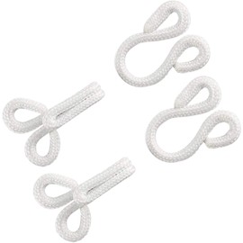 Lakesstory Sewing Hook and Eyes Closure Fur Hook and Eyes White Covered for Fur Coats Wraps and Jackets 1-1/2" 2 Sets in a Pack