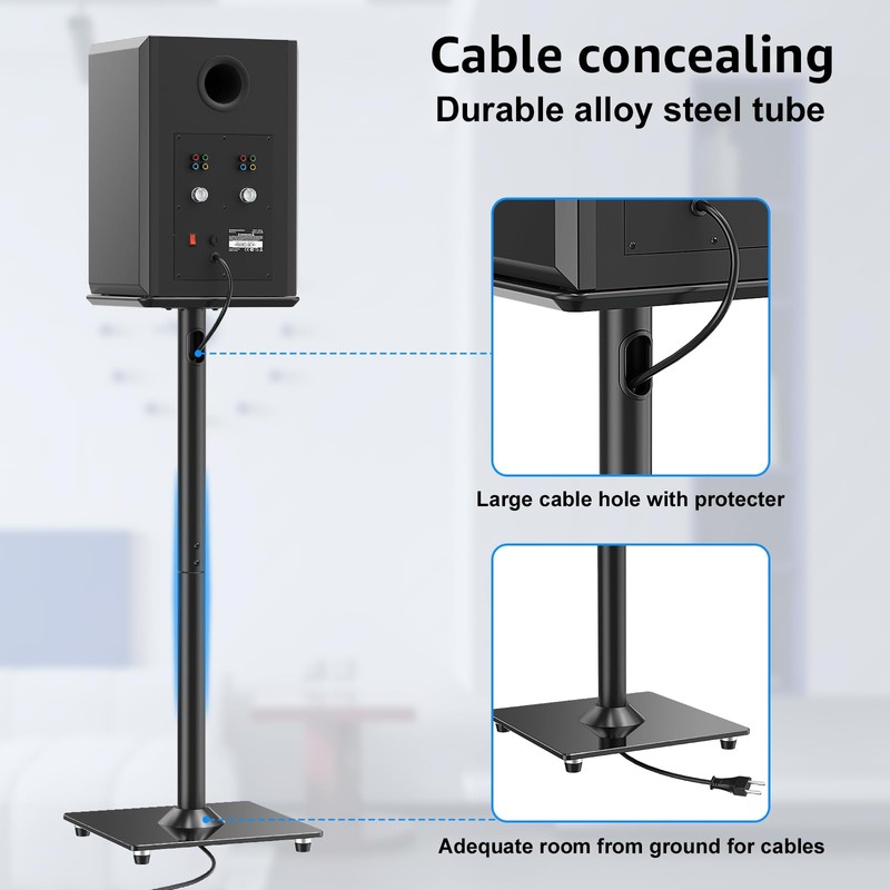 MOUNTUP Universal Speaker Stands Pair for Surround Sound, 31" Height