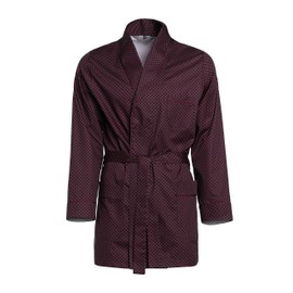 Revise RE-509 Elegant Men's Dressing Gown - Short - 100% cotton– Bordeaux Red C7 – 4XL