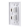 TENINYU Dual HDMI Wall Plate, HDMI Socket Plug Insert Jack
