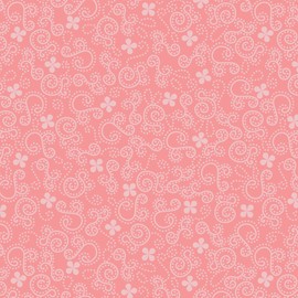 Flowers and Swirls Cotton Fabric, 1-Yard PRECUTS