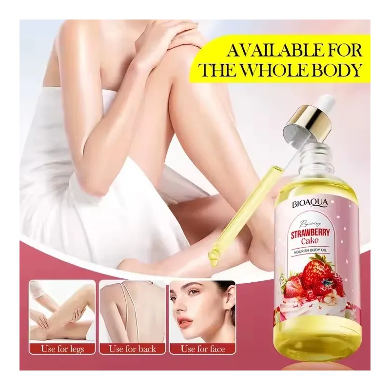 Kit Facial Y Corporal Pastel De Fresa Bioaqua Con 3