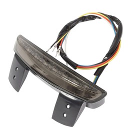 wabklove Motorcycle Chopped Rear Fender Edge LED Brake License Plate Tail Light Stop Running Light Turn Signal Lamp for Harley Sportster XL883N 1200N XL1200V XL1200X (Smoke)