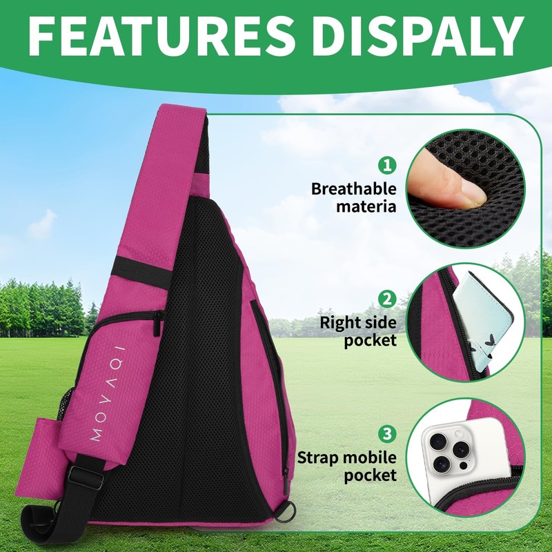 MOYAQI Disc Golf Bag with Retriever Holder and Storage Pockets,