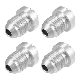 X AUTOHAUX 4pcs Car 6AN Male Weld on Fitting Bung Hose Adapter Fuel Oil