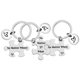 Sister Keychain Jewelry Gift Best Friends Keychain Set Long Distance Friendship Gift For Sister Brother Sister Keyring Graduation Jewelry Gift for Boys Girls Teen Birthday Wedding Gift for Friends