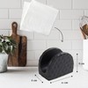 Black Ceramic Napkin Holder Table Napkin Holder 10x6x8cm Elegant Kitchen