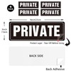 Private 9x3 Inch, Acrylic Sign for Business Office Waterproof Self-Adhesive