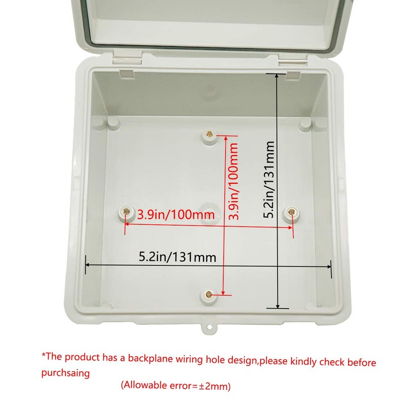 Zulkit Junction Box ABS Plastic Dustproof Waterproof IP65 Electrical Boxes